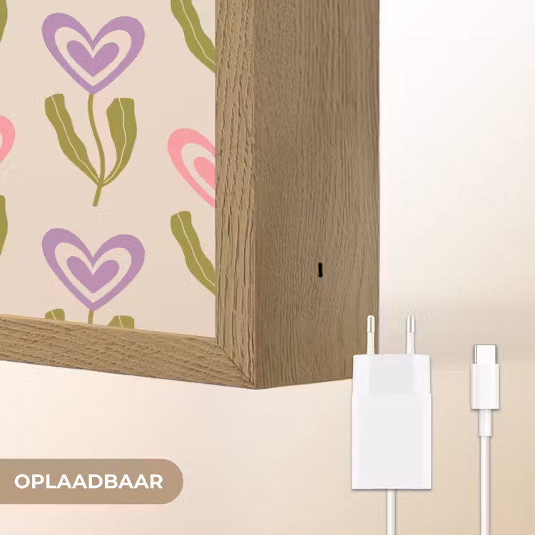 Lightbox - Wandlamp - Bloemen - Hartjes - Patroon — 7