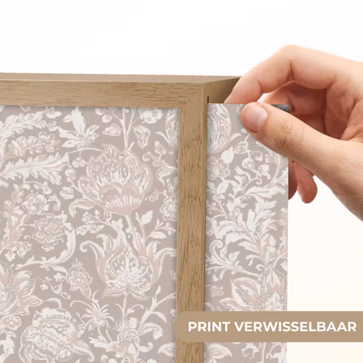 Lightbox - Wandlamp - Bloemenprint - Grijs - Crème — 5