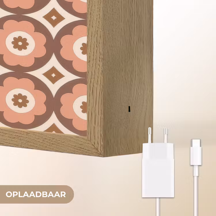 Lightbox - Wandlamp - Bloemvormen - Patroon - Roze - Vintage — 7