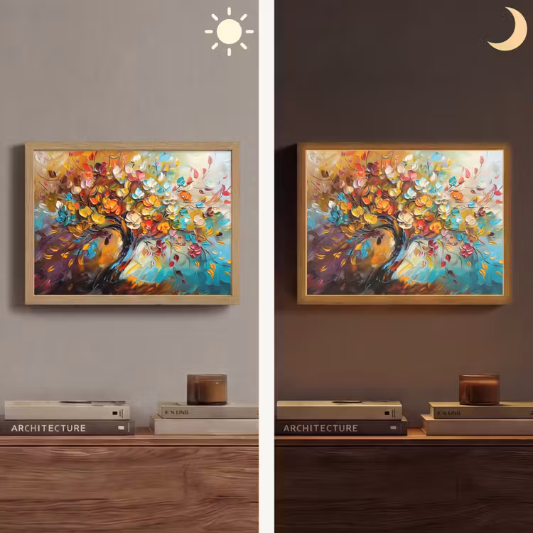Lightbox - Wandlamp - Boom - Abstract - Kleurrijk - Bloemen — 6