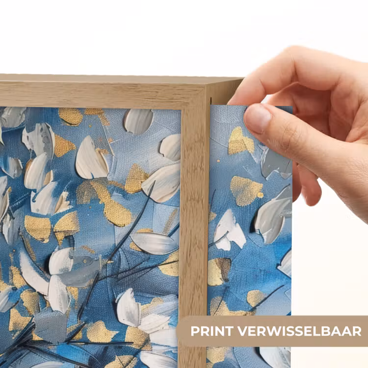 Lightbox - Wandlamp - Boom - Blauw - Goud - Abstract — 5