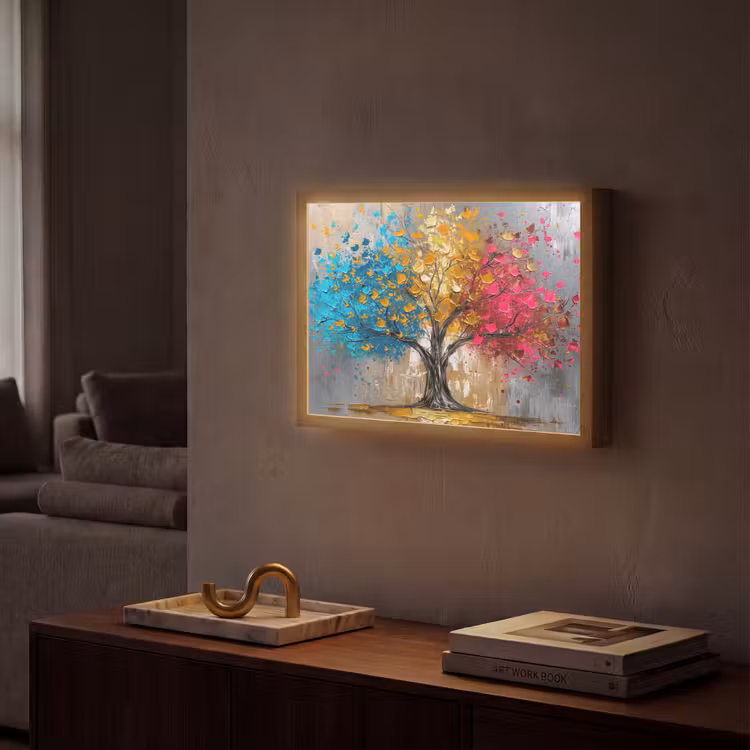 Lightbox - Wandlamp - Boom - Kleurrijk - Grijs - Modern — 2