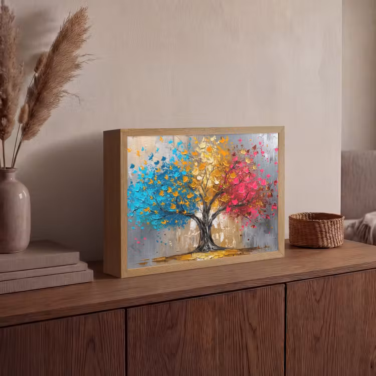 Lightbox - Wandlamp - Boom - Kleurrijk - Grijs - Modern — 4