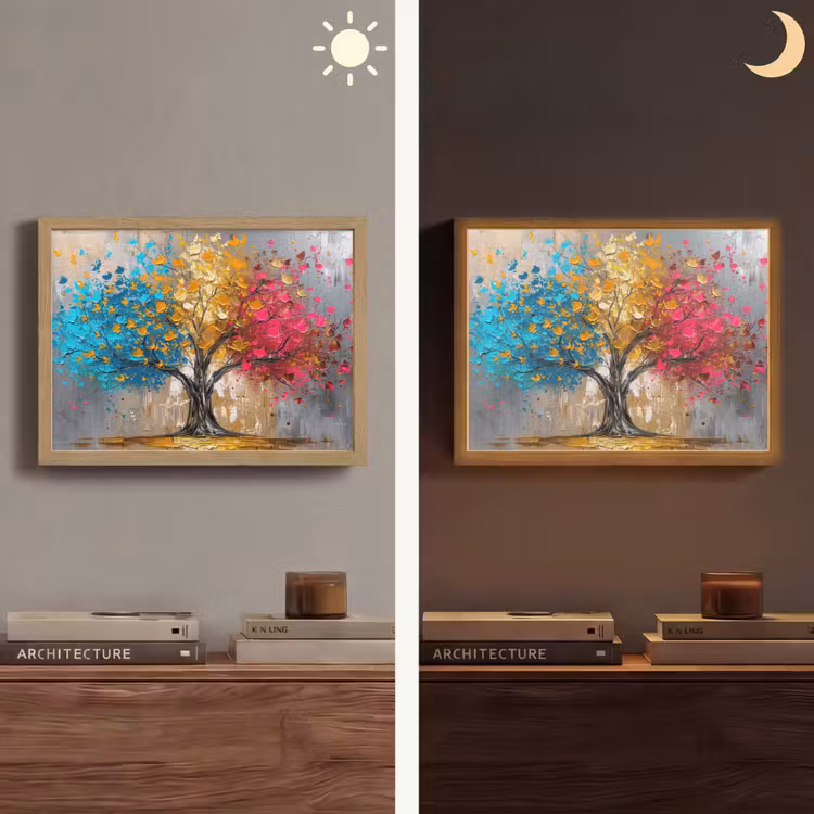 Lightbox - Wandlamp - Boom - Kleurrijk - Grijs - Modern — 6