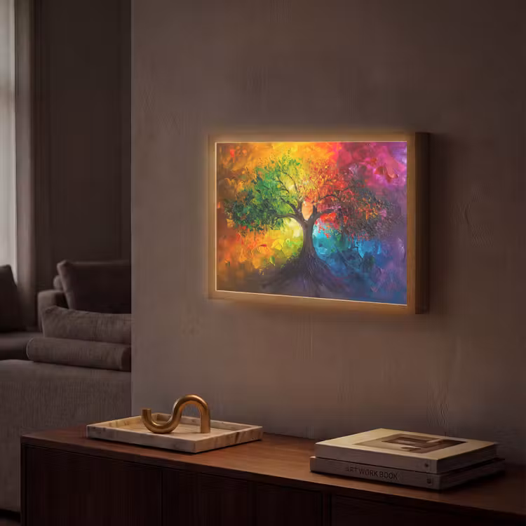 Lightbox - Wandlamp - Boom - Kleurrijk - Modern - Abstract — 2