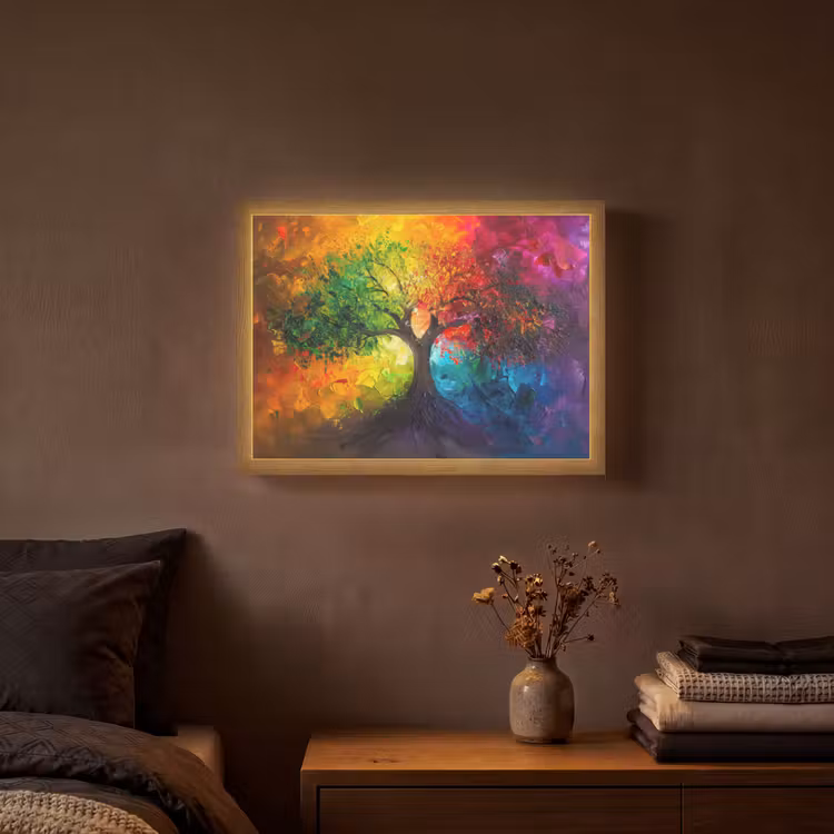 Lightbox - Wandlamp - Boom - Kleurrijk - Modern - Abstract — 3