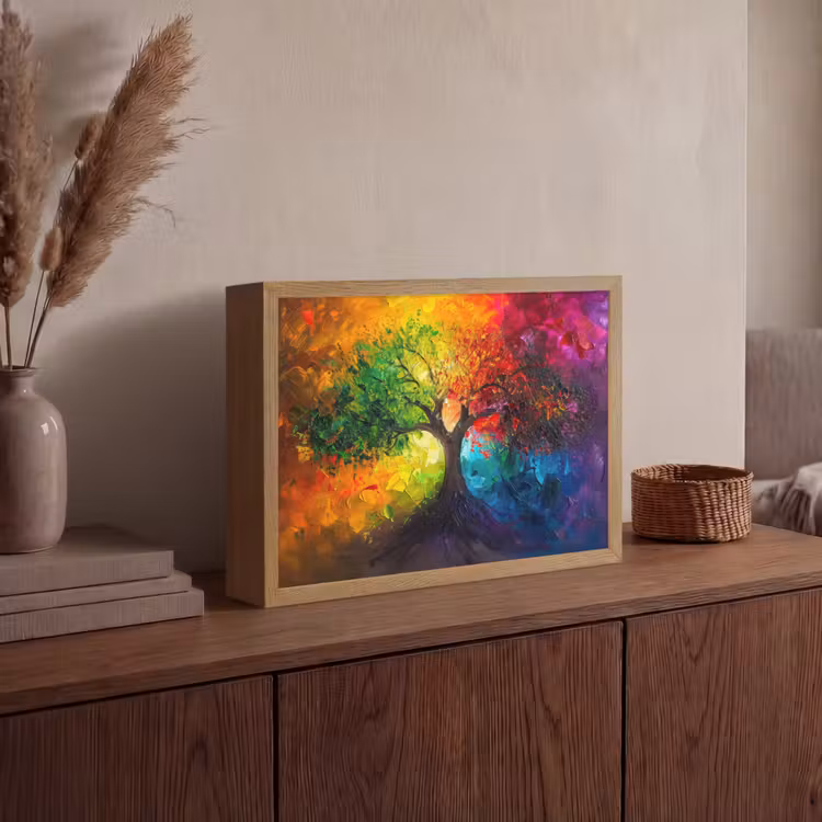 Lightbox - Wandlamp - Boom - Kleurrijk - Modern - Abstract — 4