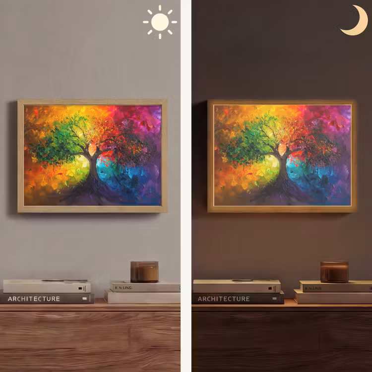 Lightbox - Wandlamp - Boom - Kleurrijk - Modern - Abstract — 6