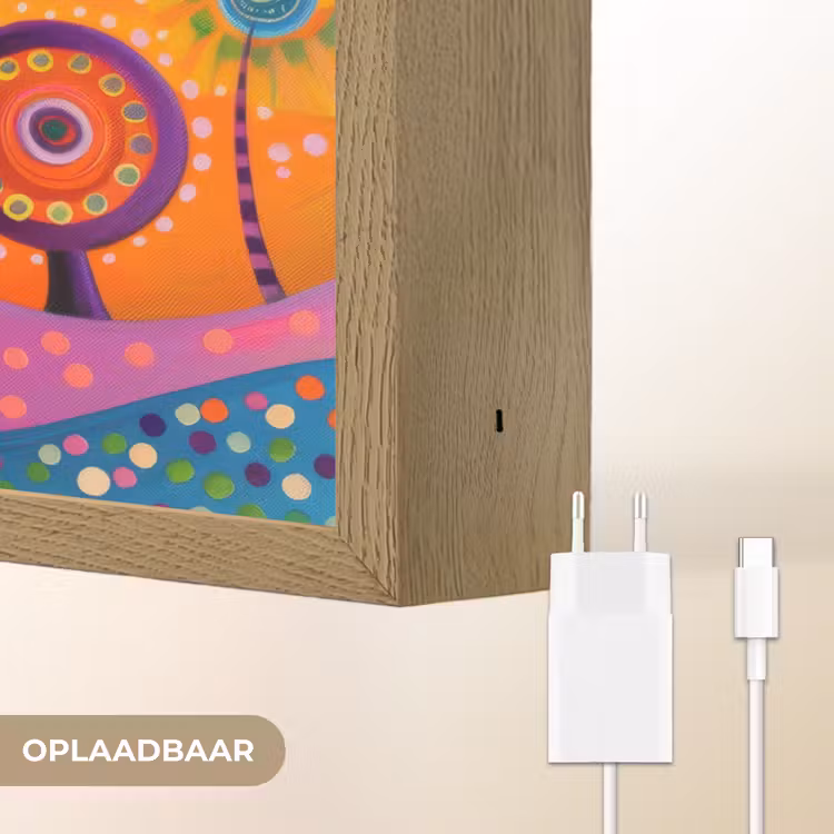 Lightbox - Wandlamp - Boom - Levensboom - Abstract - Kleurrijk — 7