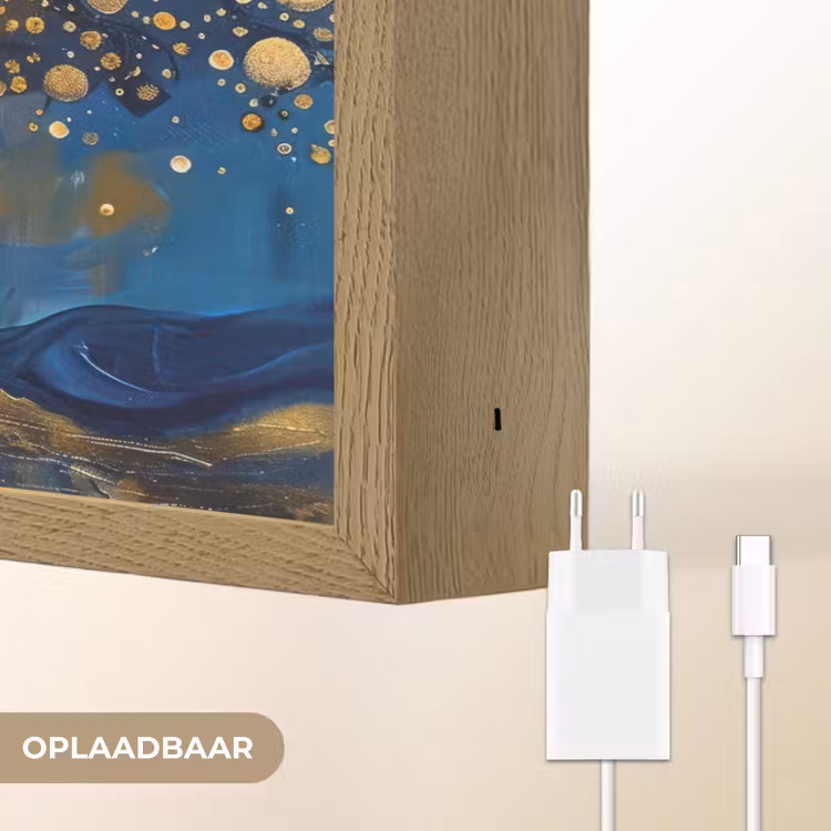 Lightbox - Wandlamp - Boom - Levensboom - Blauw - Goud — 7