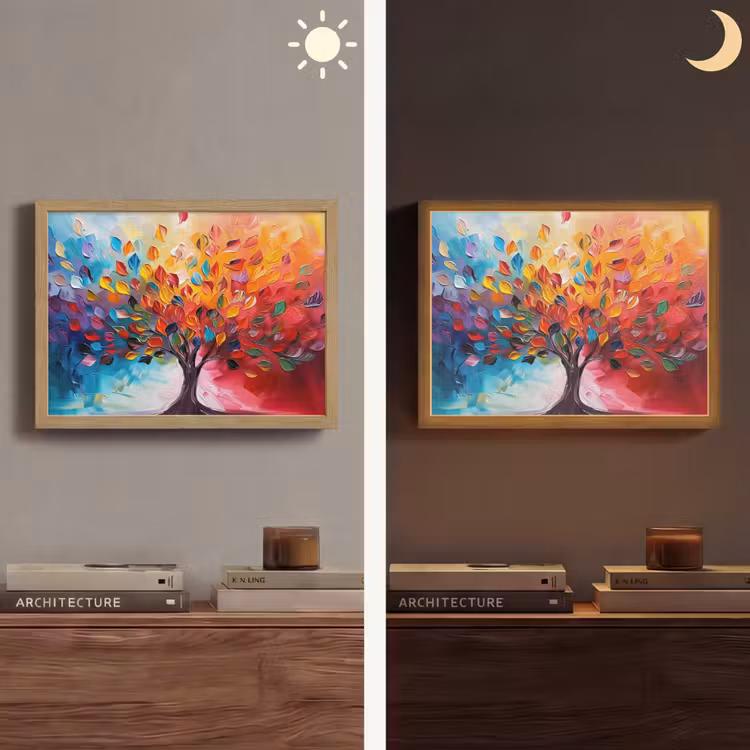 Lightbox - Wandlamp - Boom - Levensboom - Kleurrijk - Abstract — 6