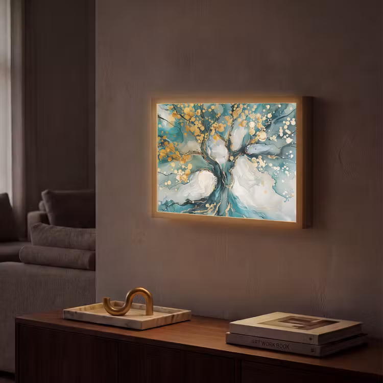 Lightbox - Wandlamp - Boom - Modern - Verflook - Turquoise - Goud — 2