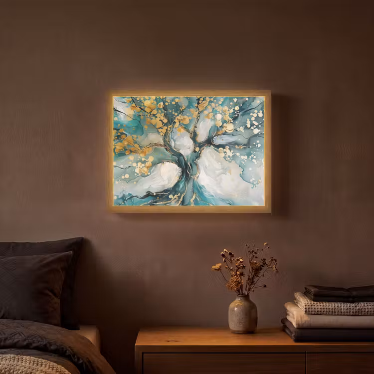 Lightbox - Wandlamp - Boom - Modern - Verflook - Turquoise - Goud — 3
