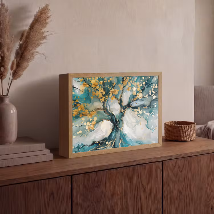 Lightbox - Wandlamp - Boom - Modern - Verflook - Turquoise - Goud — 4