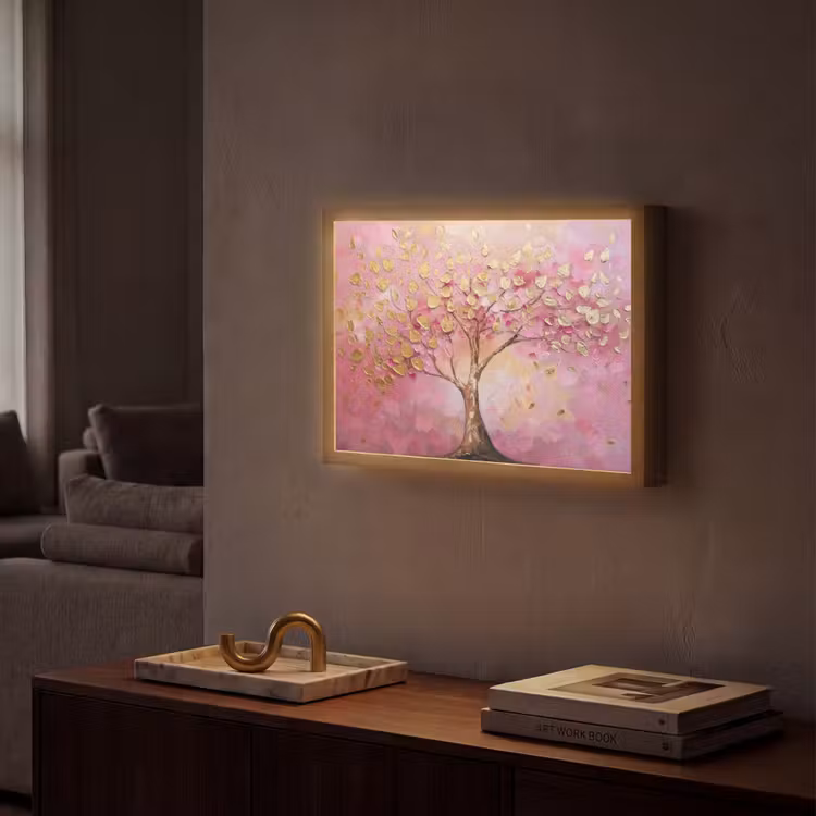 Lightbox - Wandlamp - Boom - Roze - Goud - Modern — 2