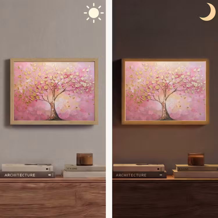 Lightbox - Wandlamp - Boom - Roze - Goud - Modern — 6