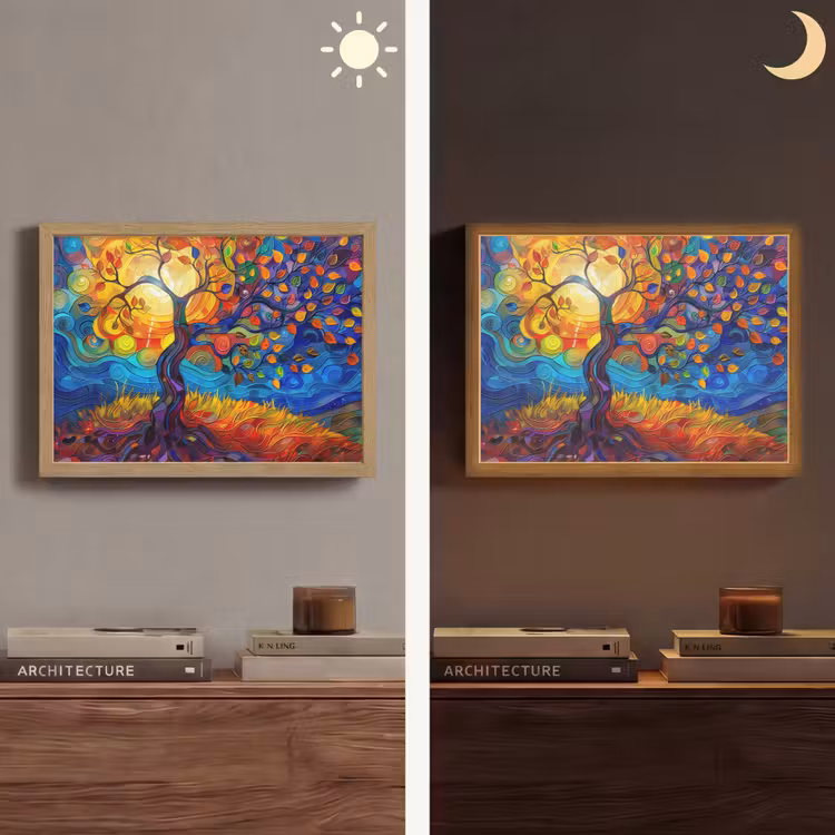 Lightbox - Wandlamp - Boom - Zon - Verflook - Kleuren - Abstract — 6