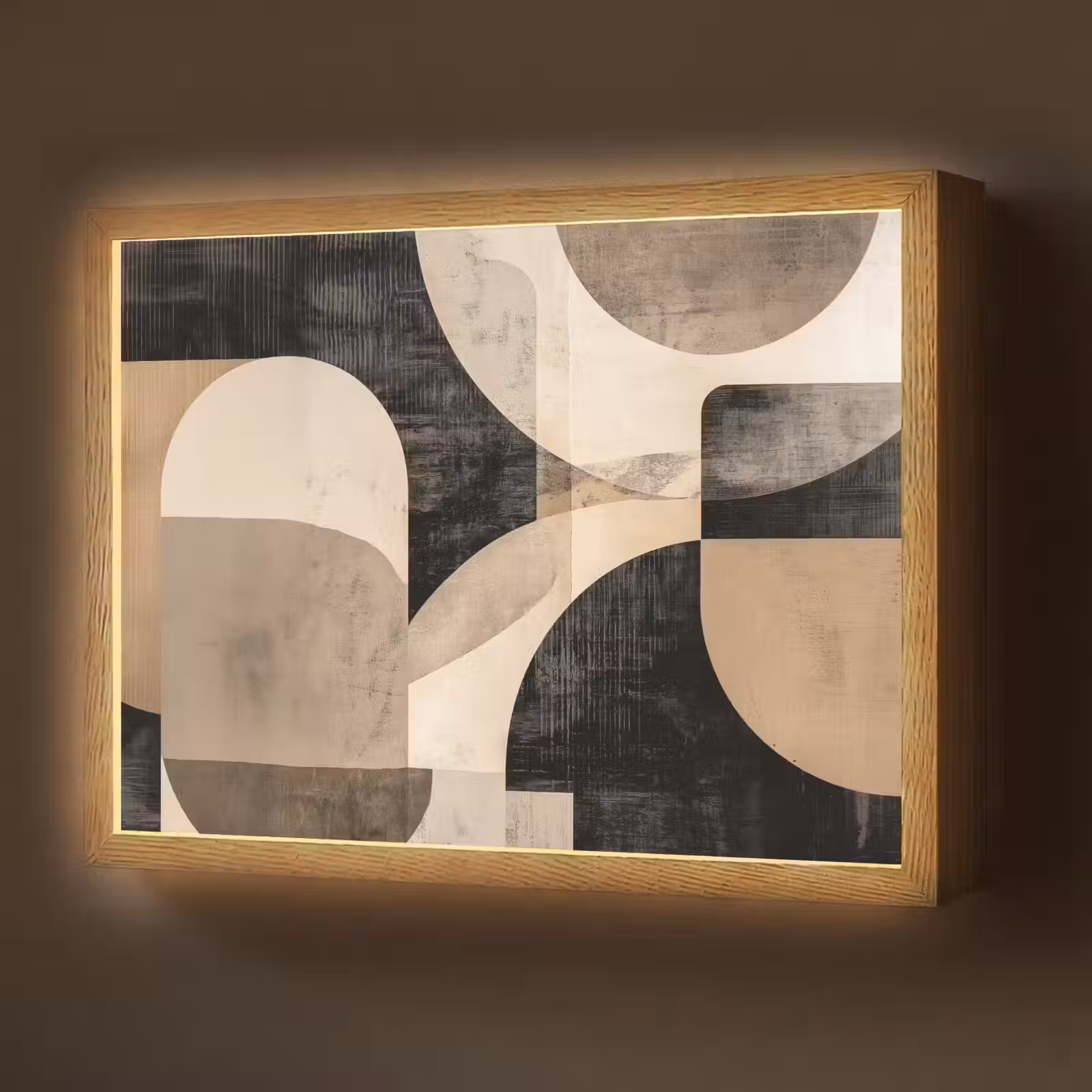 Lightbox - Wandlamp - Abstract - Vormen - Modern - Beige — 1