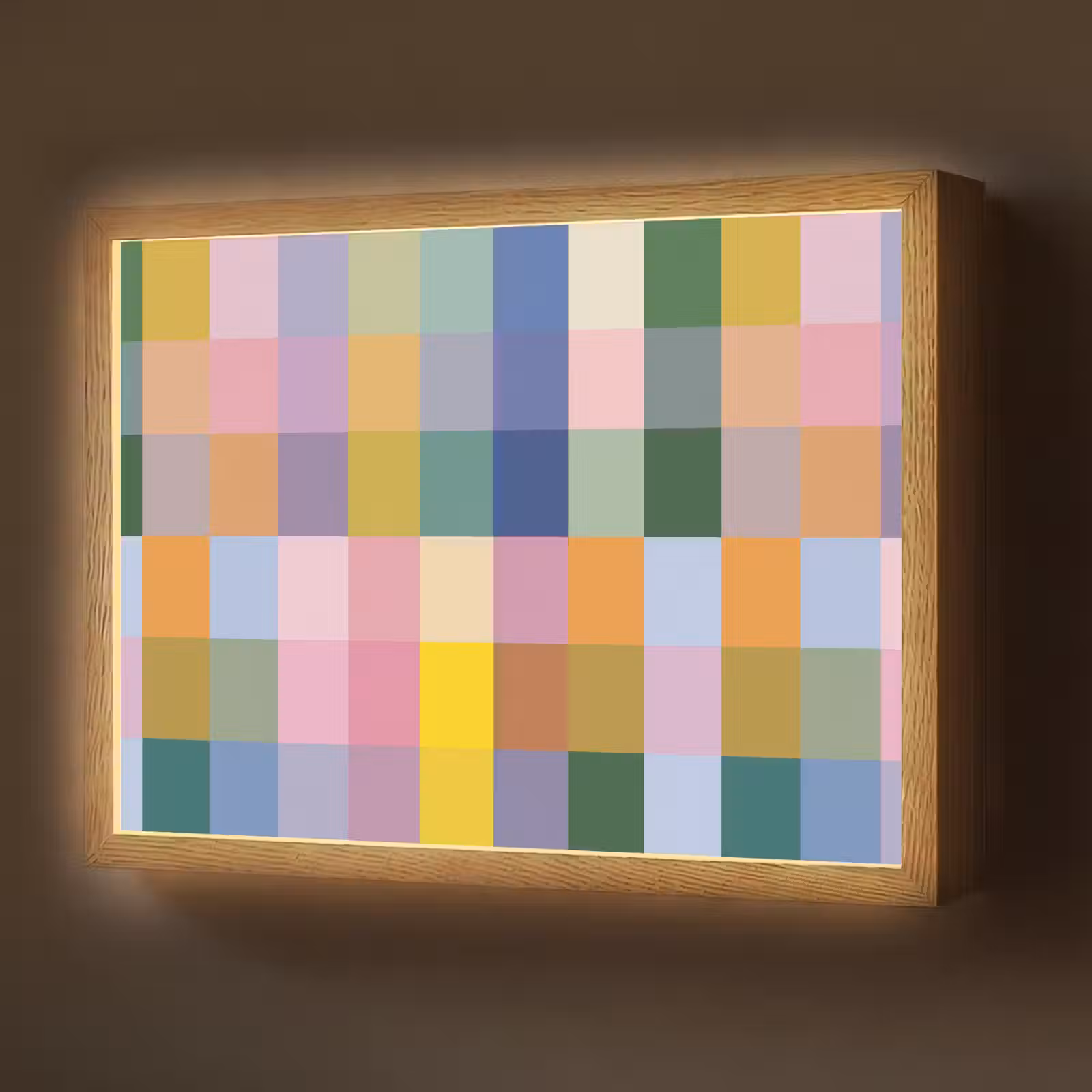 Lightbox - Wandlamp - Blokken - Vierkant - Patroon - Gekleurd — 1