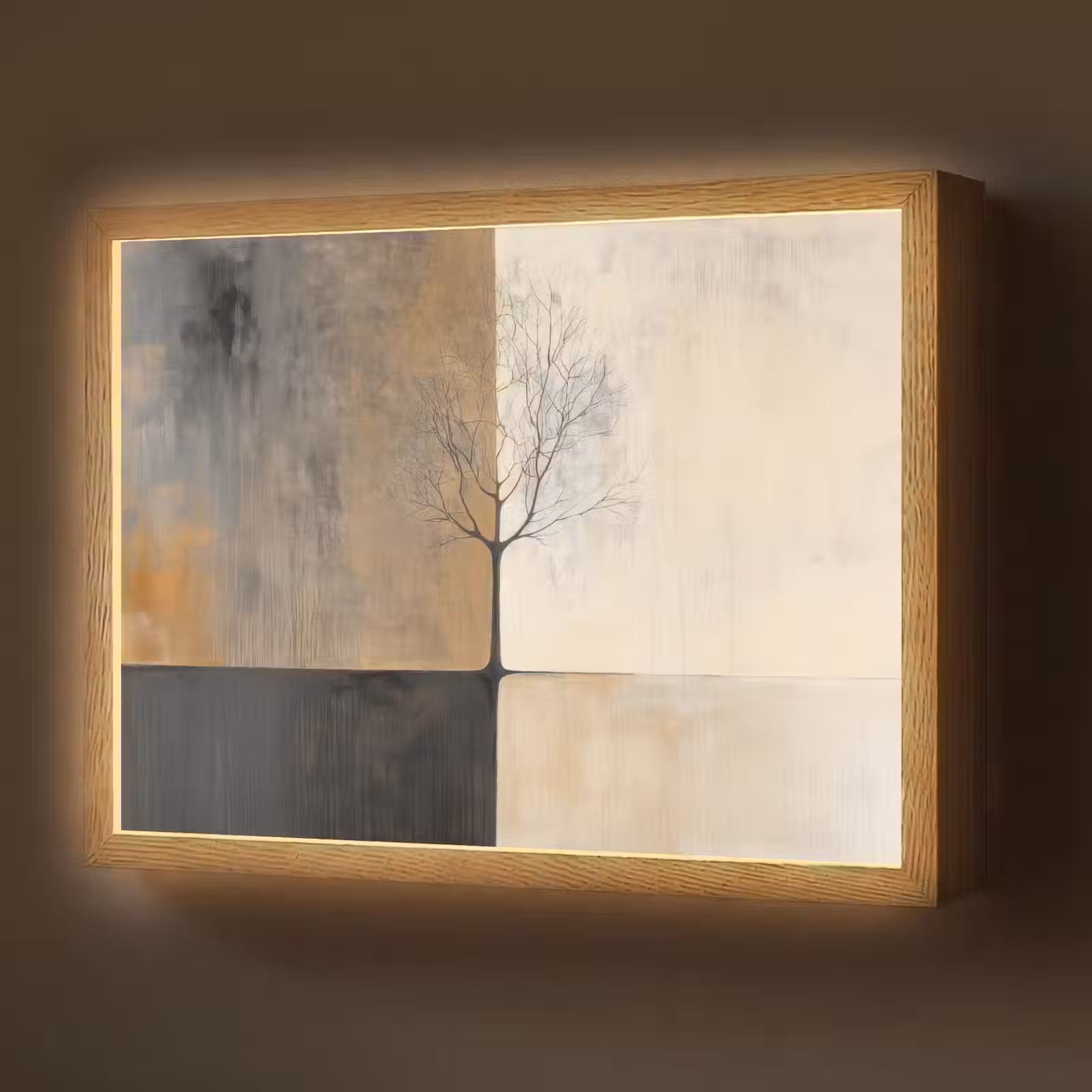 Lightbox - Wandlamp - Boom - Vlakken - Takken - Kleurverloop — 1