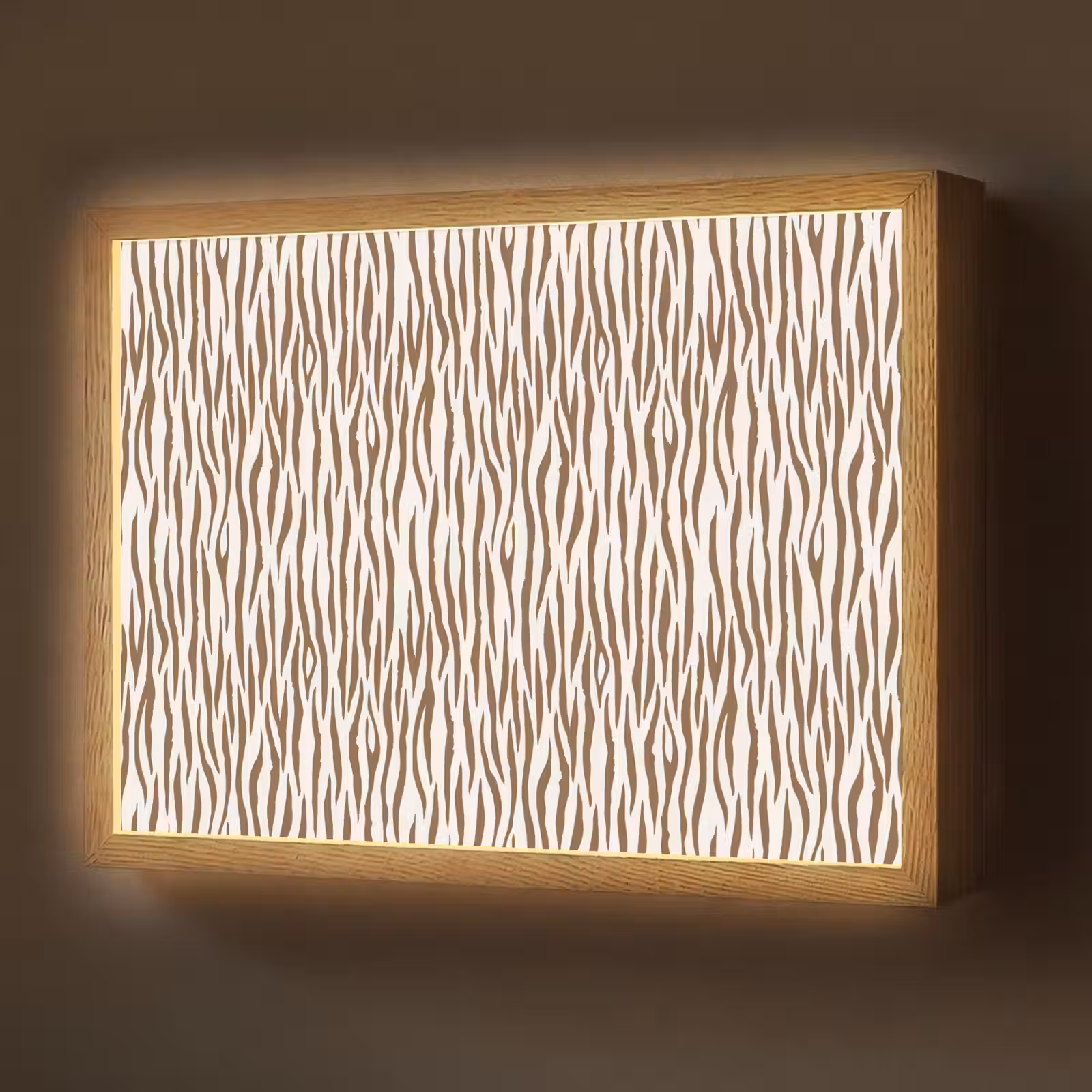 Lightbox - Wandlamp - Bruin - Patroon - Zebra — 1