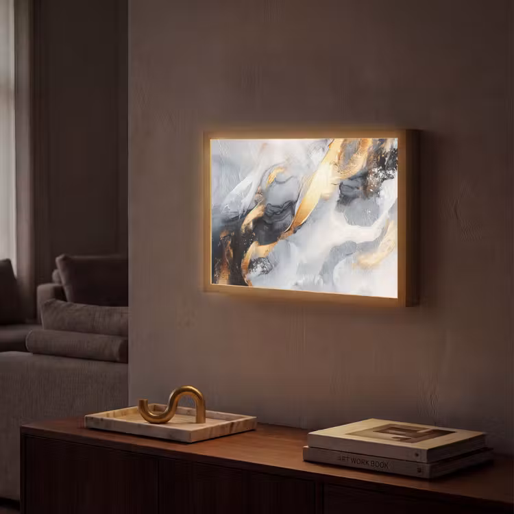 Lightbox - Wandlamp - Abstract - Goud - Verf - Aesthetic - Art — 2