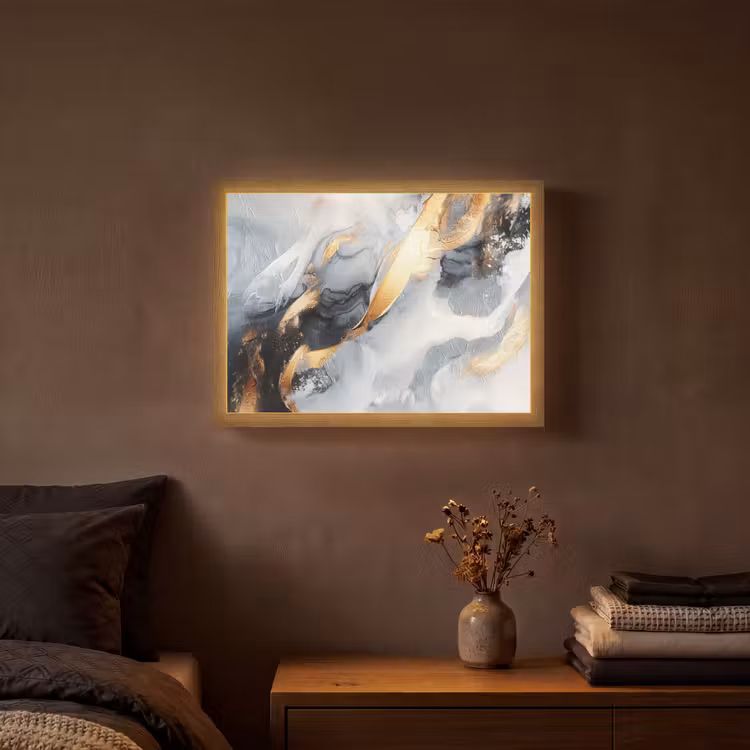 Lightbox - Wandlamp - Abstract - Goud - Verf - Aesthetic - Art — 3