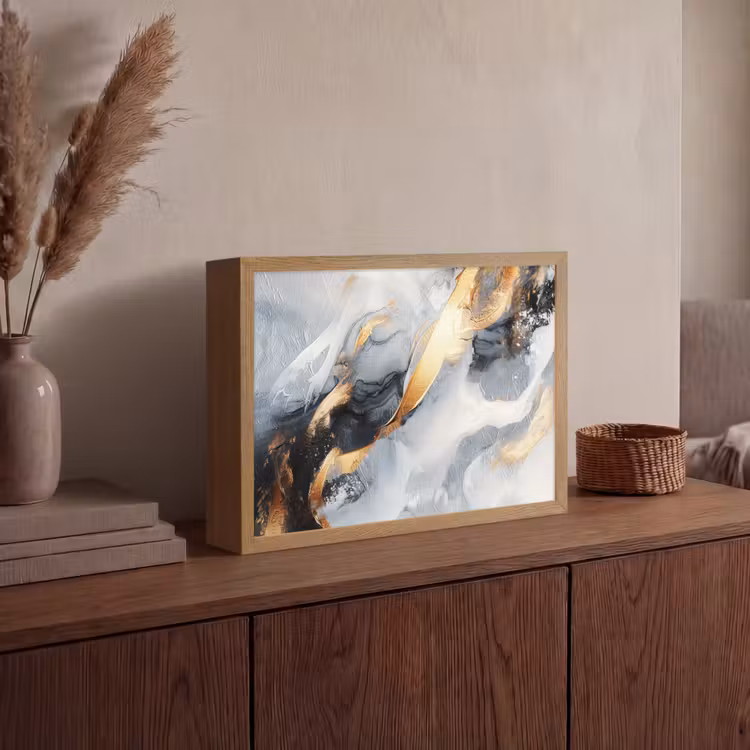 Lightbox - Wandlamp - Abstract - Goud - Verf - Aesthetic - Art — 4