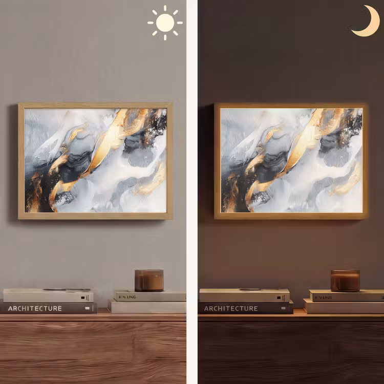 Lightbox - Wandlamp - Abstract - Goud - Verf - Aesthetic - Art — 6