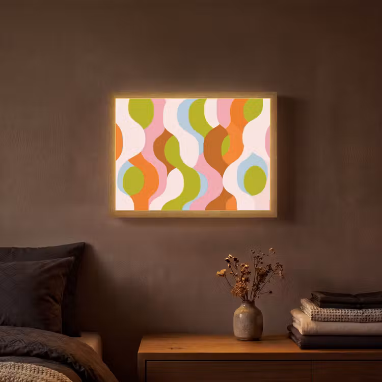 Lightbox - Wandlamp - Abstract - Vormen - Roze — 3
