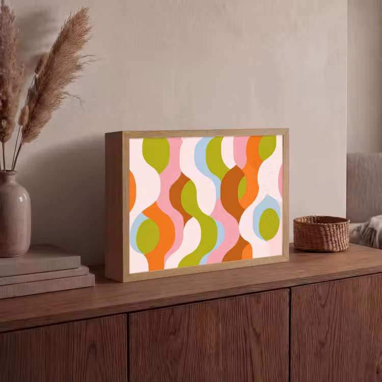 Lightbox - Wandlamp - Abstract - Vormen - Roze — 4
