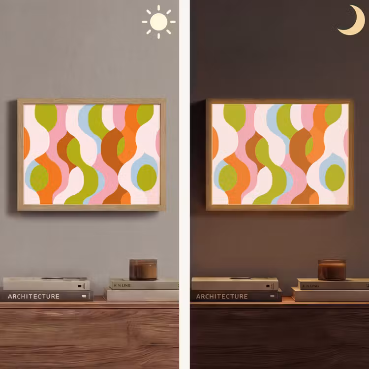 Lightbox - Wandlamp - Abstract - Vormen - Roze — 6