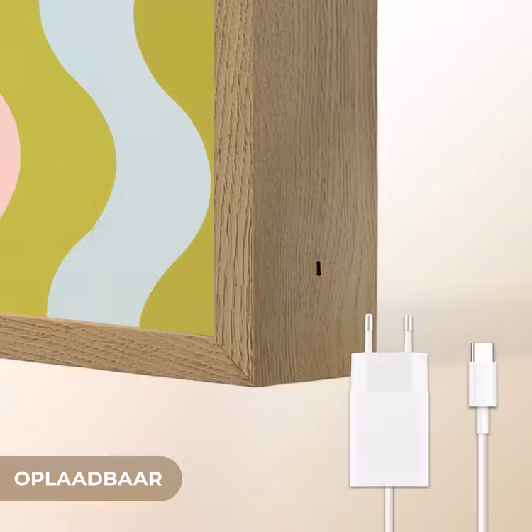 Lightbox - Wandlamp - Banen - Golven - Kleurrijk - Verticaal — 7