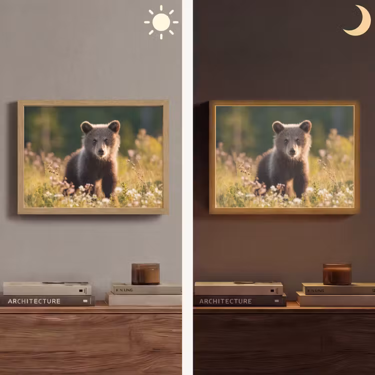 Lightbox - Wandlamp - Beer - Bloemenveld - Gras — 6