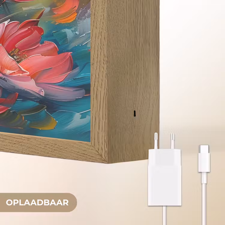 Lightbox - Wandlamp - Bloemen - Kleurrijk - Verf - Abstract - Kunst — 7