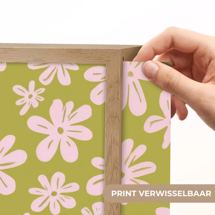 Lightbox - Wandlamp - Bloemen - Roze - Getekend - Patroon — 5