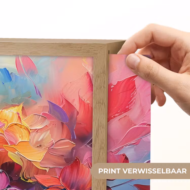 Lightbox - Wandlamp - Bloemen - Verf - Abstract - Kleurrijk — 5