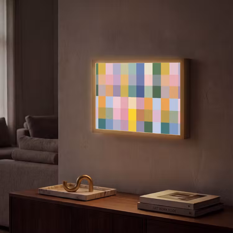 Lightbox - Wandlamp - Blokken - Vierkant - Patroon - Gekleurd — 2