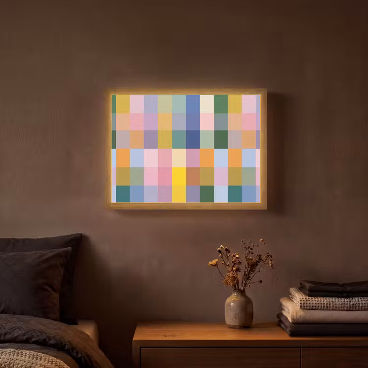Lightbox - Wandlamp - Blokken - Vierkant - Patroon - Gekleurd — 3