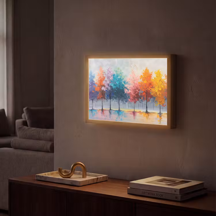 Lightbox - Wandlamp - Bomen - Kleurrijk - Natuur - Abstract — 2