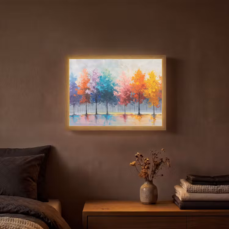 Lightbox - Wandlamp - Bomen - Kleurrijk - Natuur - Abstract — 3
