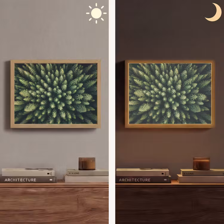 Lightbox - Wandlamp - Bomen - Naaldwoud - Structuur — 6
