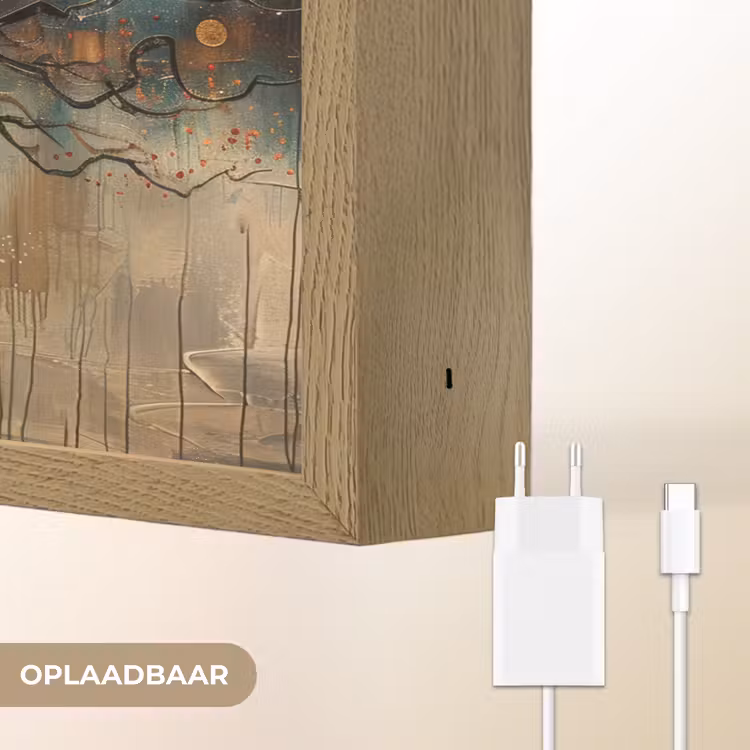 Lightbox - Wandlamp - Boom - Abstract - Bruin - Goud - Industrieel — 7