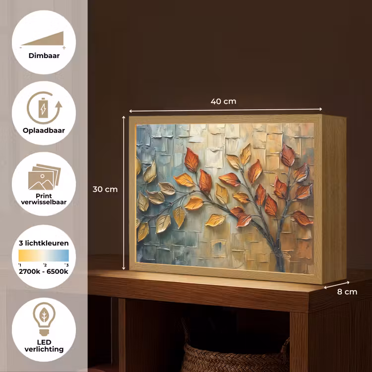 Lightbox - Wandlamp - Boom - Abstract - Natuur - Kunst — 10