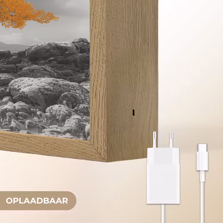 Lightbox - Wandlamp - Boom - Geel - Natuur - Zwart wit — 7