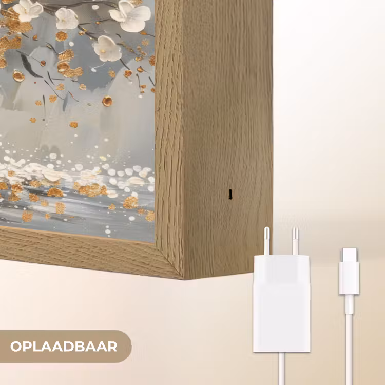 Lightbox - Wandlamp - Boom - Goud - Bloemen - Abstract - Kunst — 7