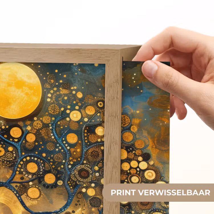 Lightbox - Wandlamp - Boom - Industrieel - Abstract - Geel — 5