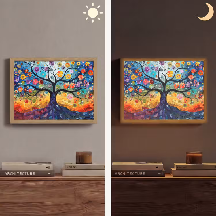 Lightbox - Wandlamp - Boom - Kleurrijk - Bloemen - Kunst - Abstract — 6