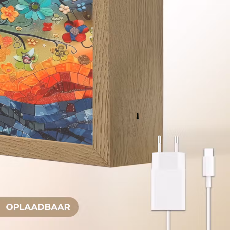 Lightbox - Wandlamp - Boom - Kleurrijk - Bloemen - Kunst - Abstract — 7