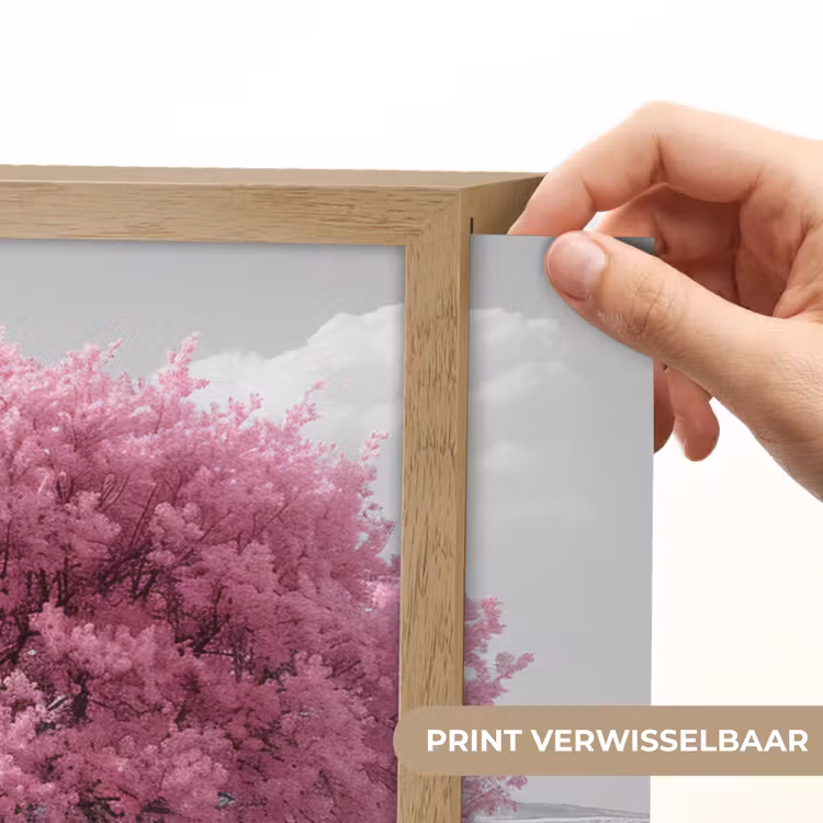 Lightbox - Wandlamp - Boom - Natuur - Roze - Zwart wit — 5